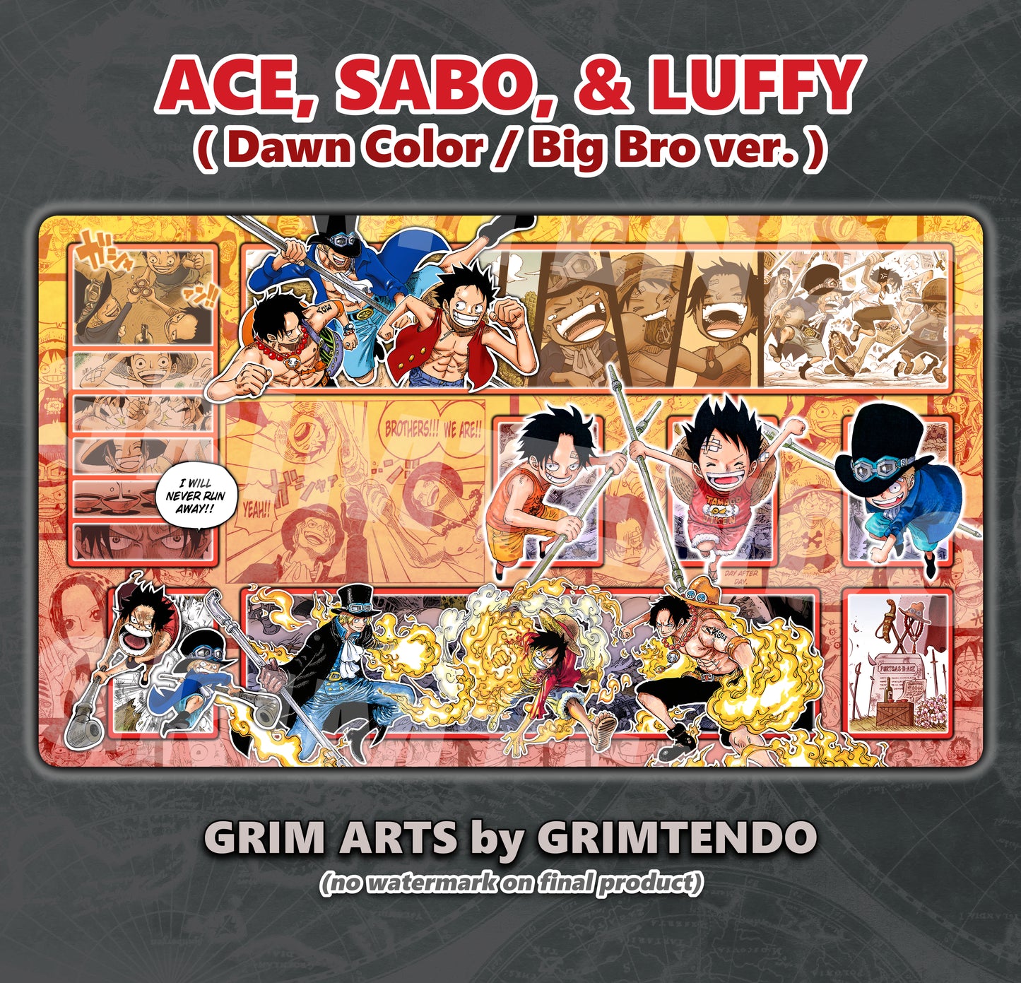 Ace, Sabo, Luffy (Full Playmat)