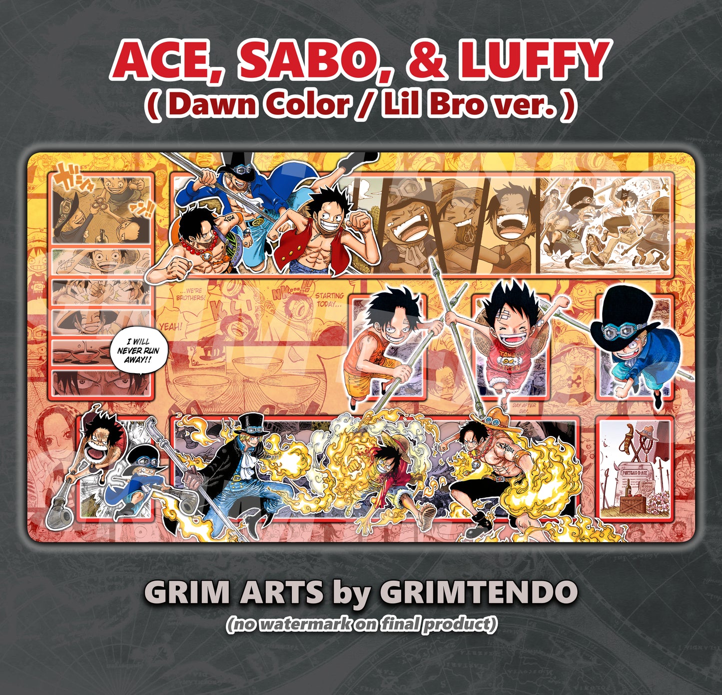 Ace, Sabo, Luffy (Full Playmat)
