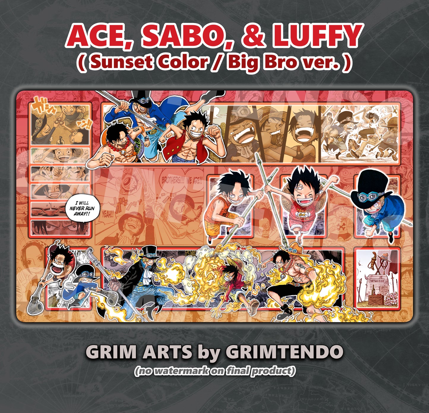 Ace, Sabo, Luffy (Full Playmat)