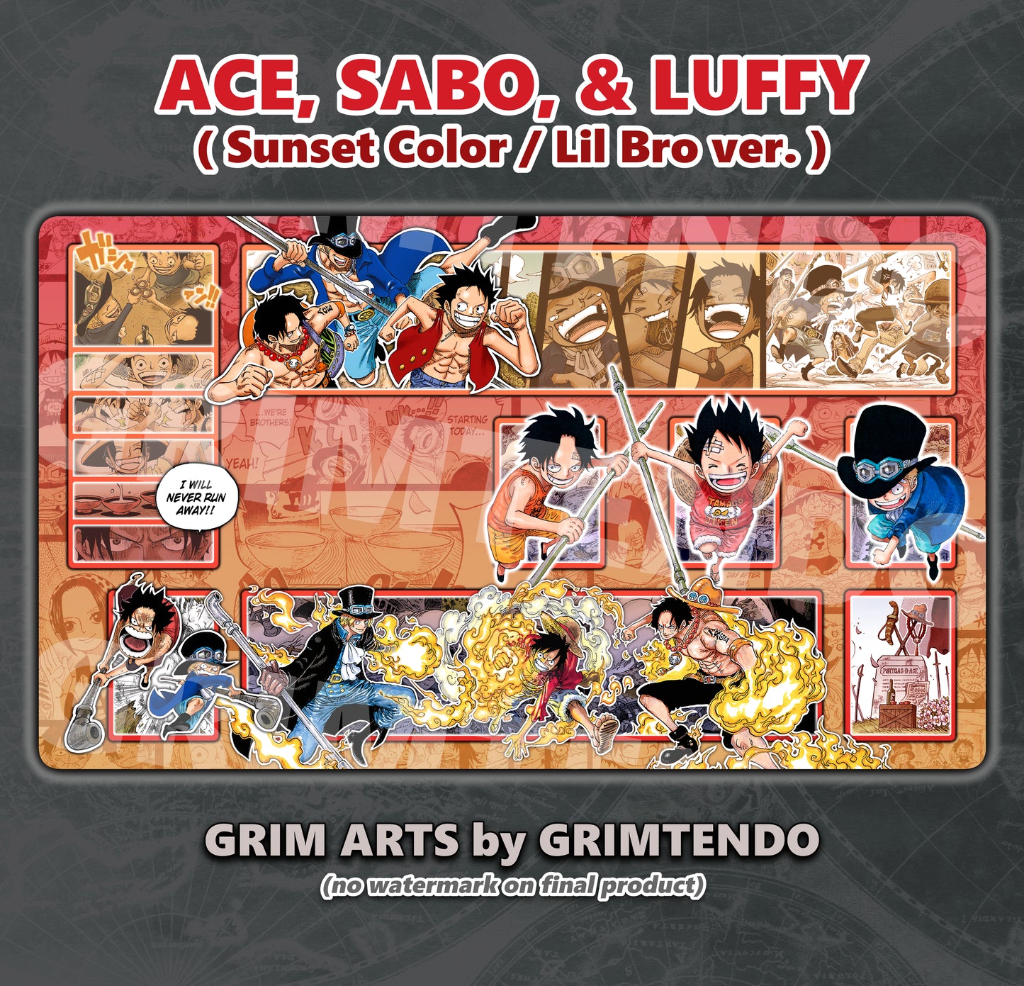 Ace, Sabo, Luffy (Full Playmat)