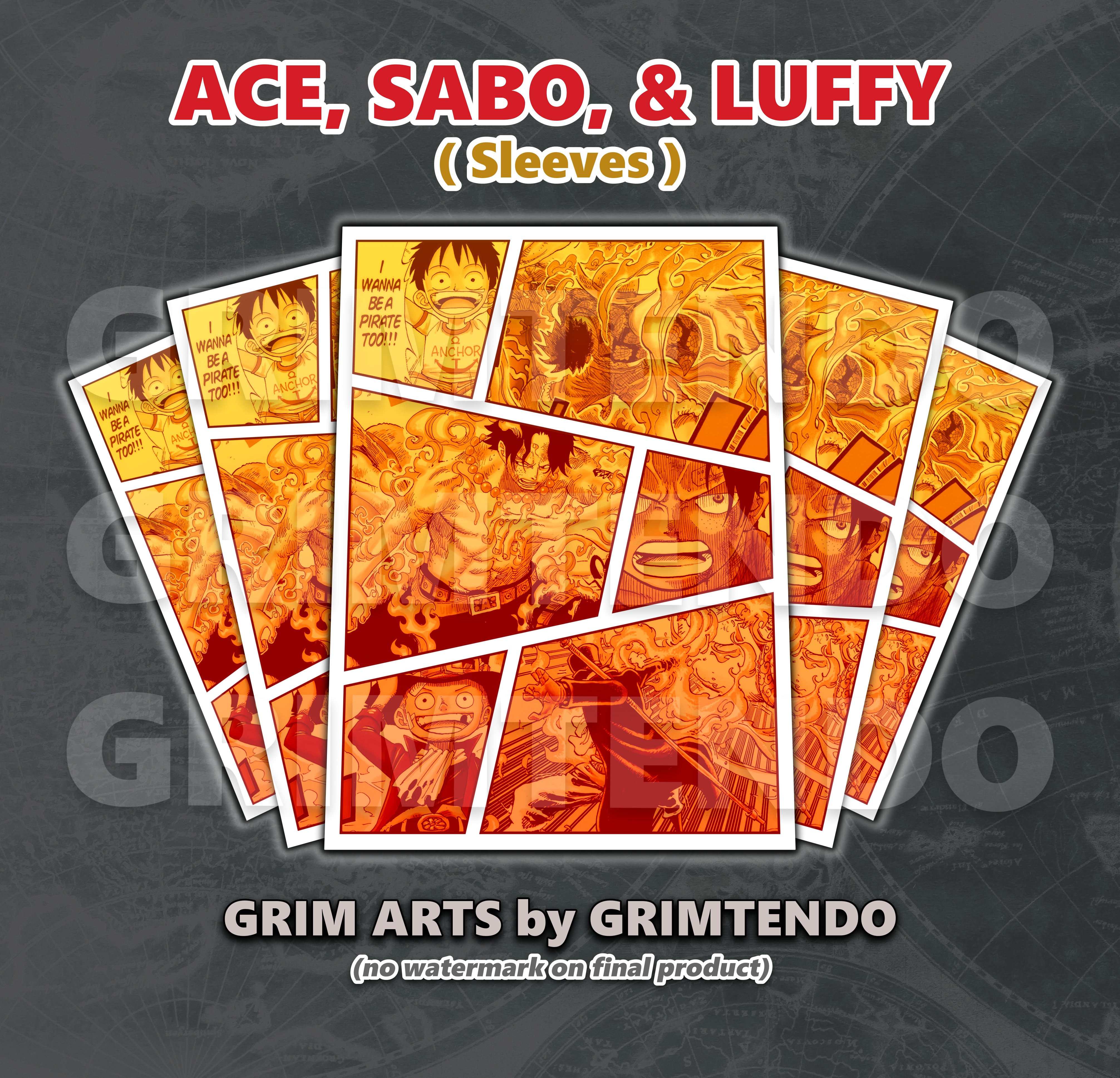 Ace, Sabo, Luffy (TCG Sleeves) GRIM ARTS Ace, Sabo, Luffy (TCG Sleeves) GRIM ARTS