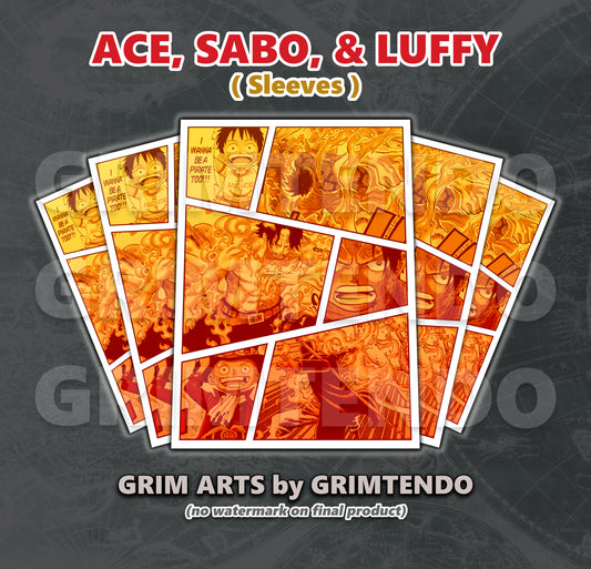 Ace, Sabo, Luffy (TCG Sleeves)