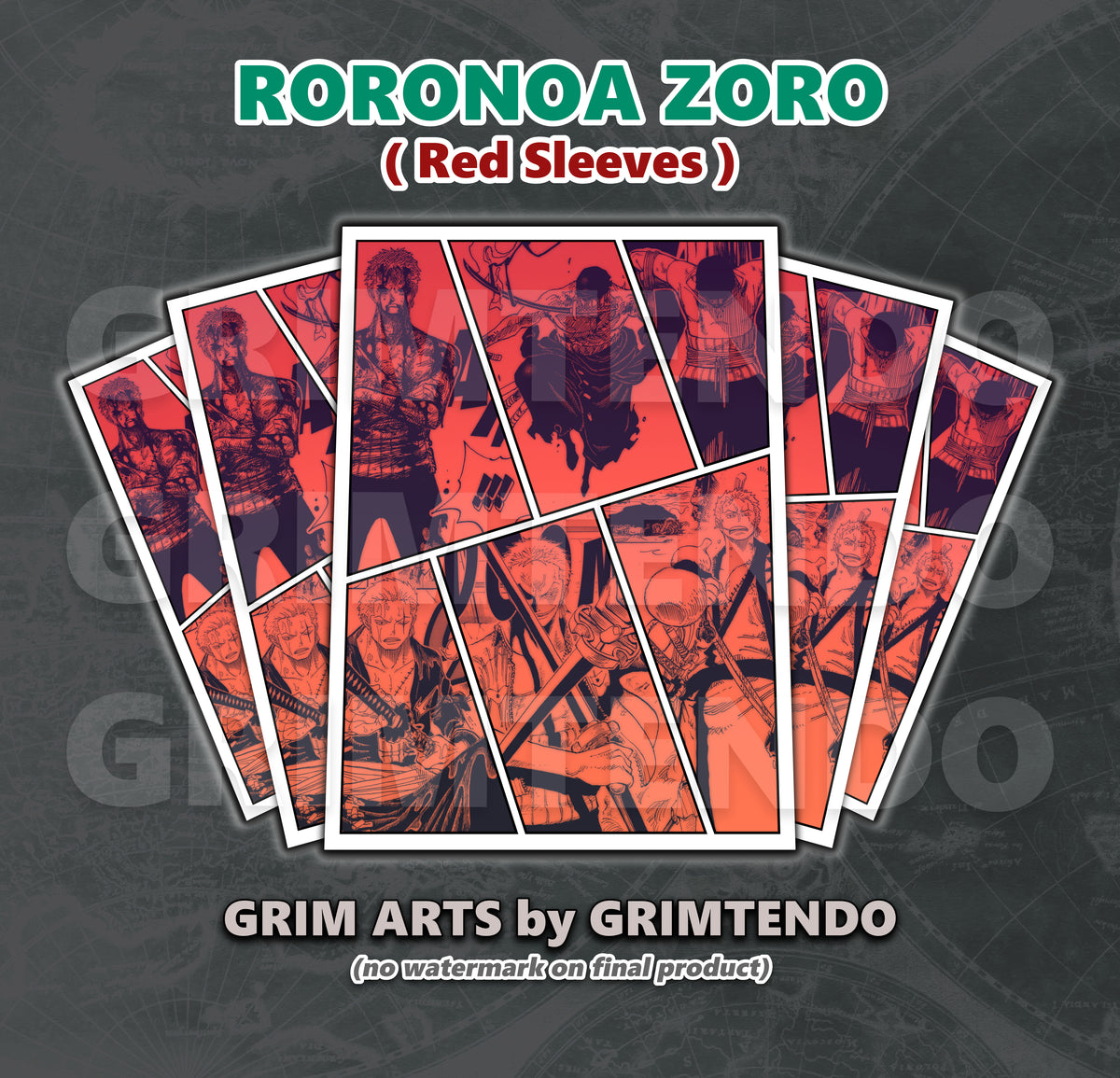 zoro card sleeves Roronoa (TCG Sleeves) – GRIM ARTS Magic the Gathering: Fifth ccg-bundle Style:Pirate Crew 1 (Standard Size) and everyday wear while